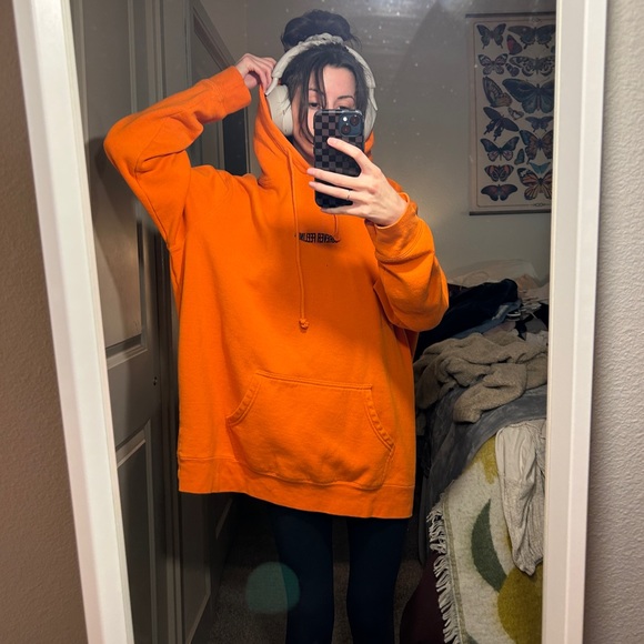 Pacsun Forever Feelings Orange Hoodie XL - Picture 4 of 5